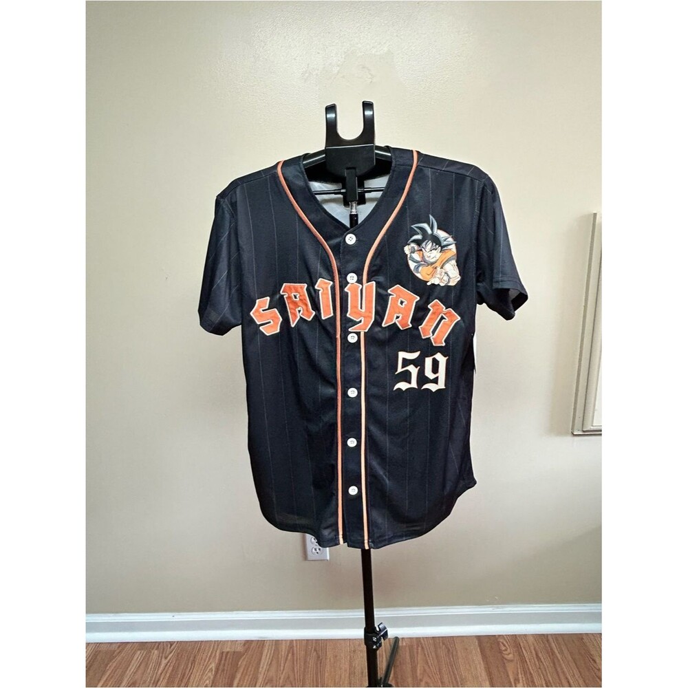 Dragon Ball Z Saiyan Goku Baseball Jersey Button Up Anime Shirt NWT Men's Medium - Picture 6 of 8